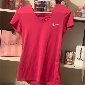 Hot pink workout Nike top